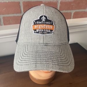 Snapback Hat Tenacious Ergodyne Work Gear Adjustable Mesh Trucker Cap Gray READ